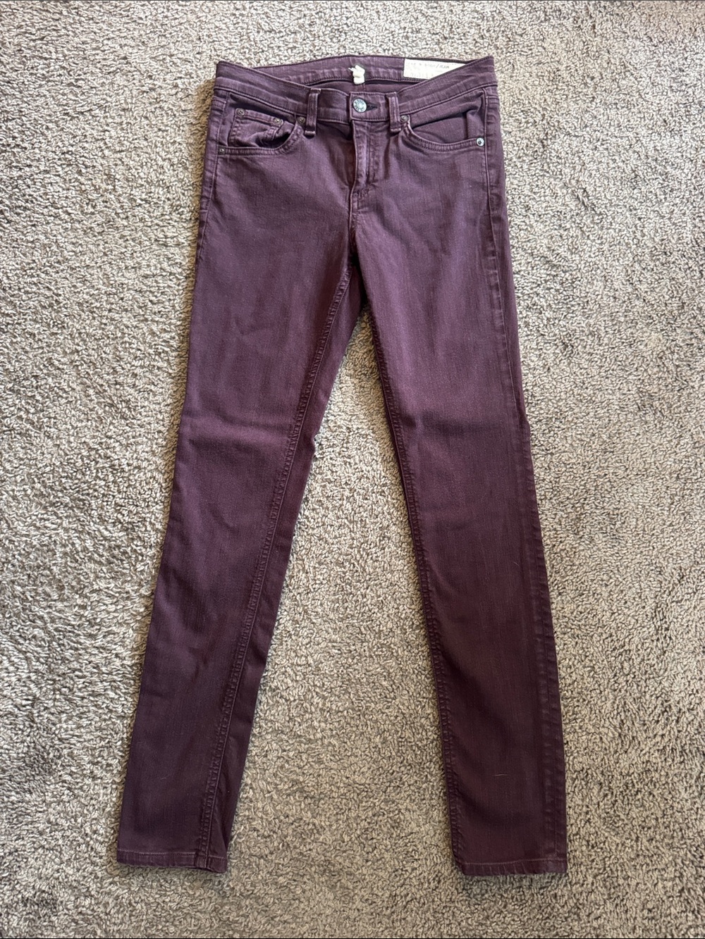 rag & bone Wine Skinny Jeans